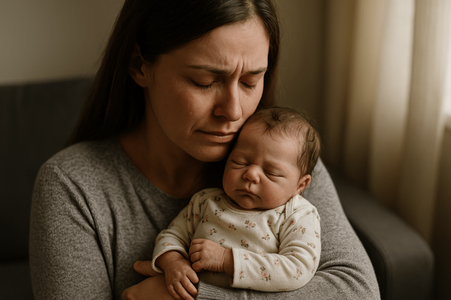 Mae cuidando do bebe Reborn