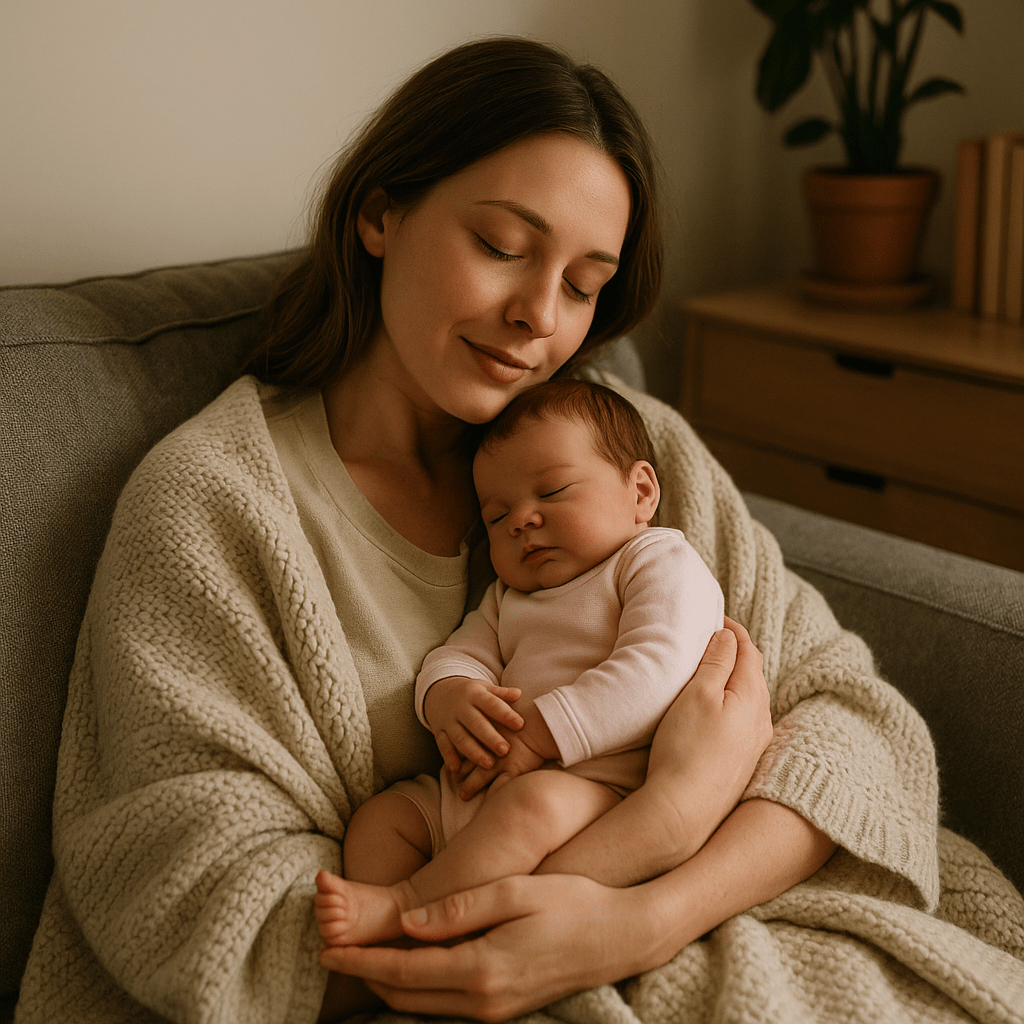 Segurando o bebe Reborn